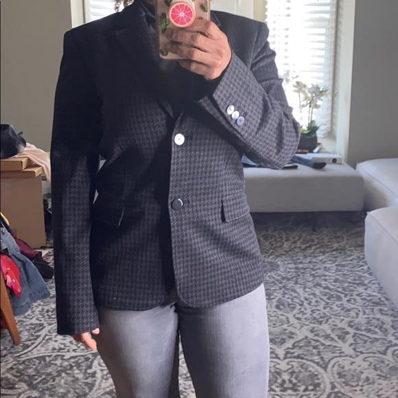 Theory pattern button down blazer - Picture 2 of 5